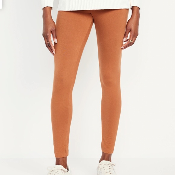 NWT OLD NAVY High-Waisted Jersey Ankle Leggings Color: Tumeric Root - Picture 1 of 6